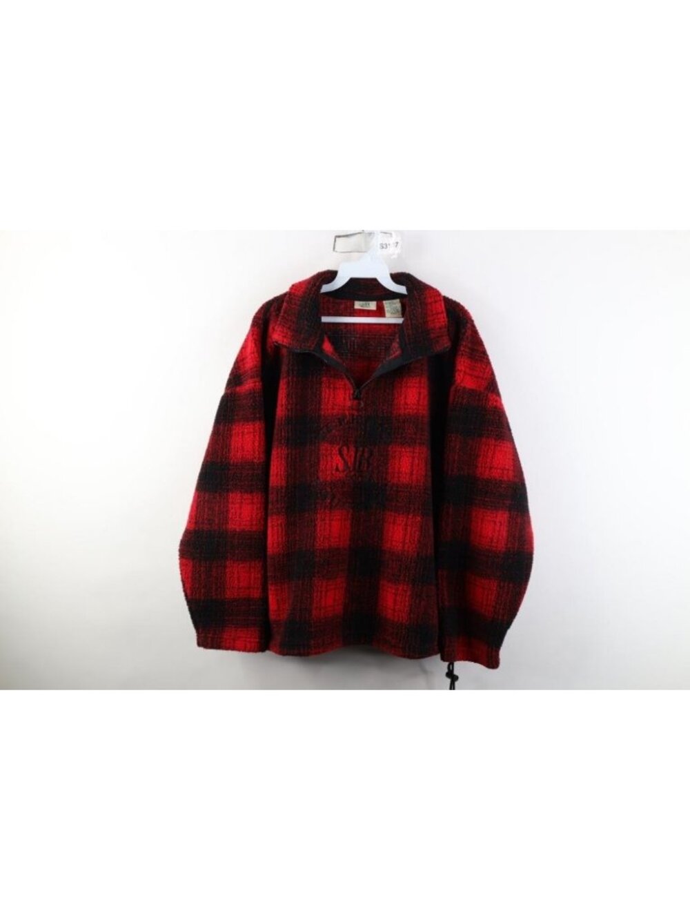 Vintage 90s Streetwear Womens Large Boxy Fit Deep Pile Fleece 1/4 Zip Sweater